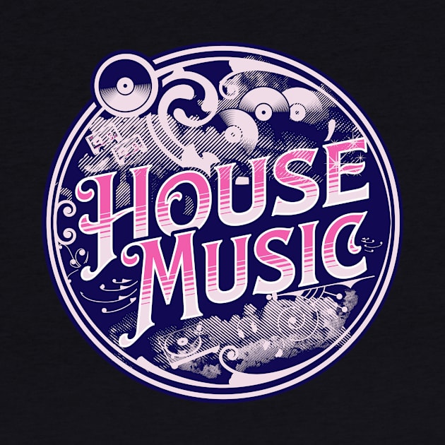 HOUSE MUSIC  - Circa Old School (pink) by DISCOTHREADZ 